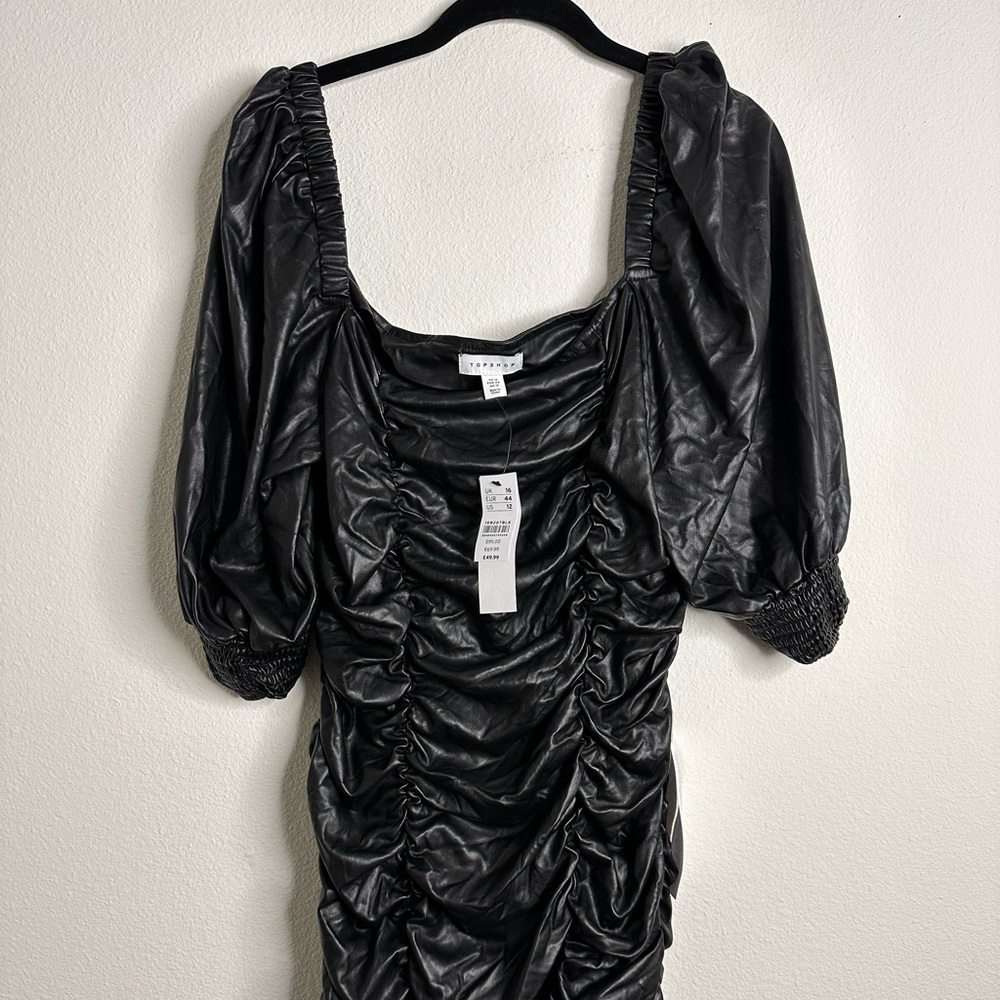 Topshop leather dress